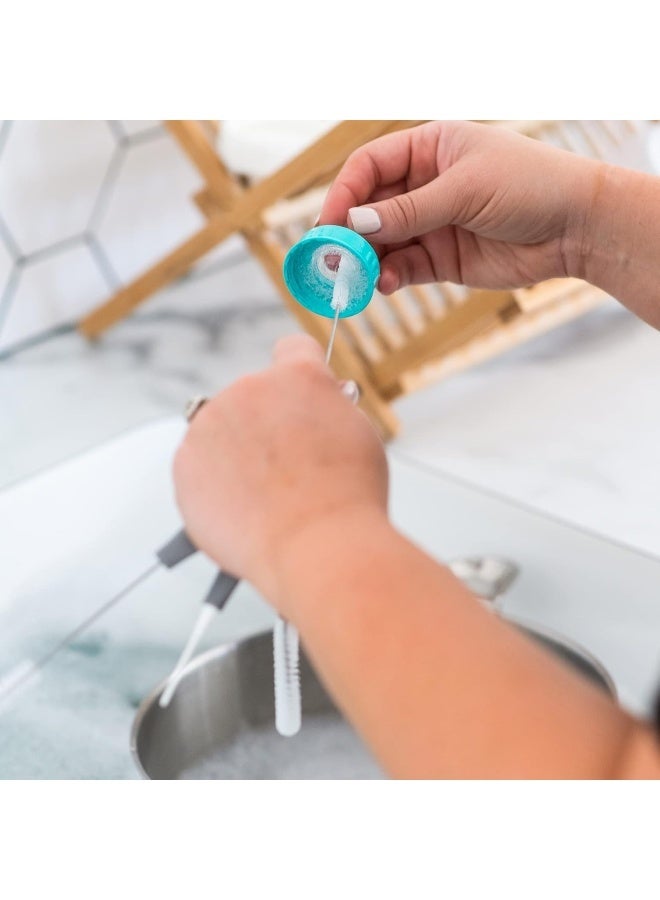 Full Circle Green Little Sipper Bottle and Straw Detail Cleaning Brush Set - Image 3