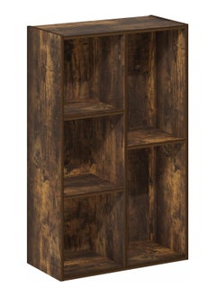 Gogoya 5 Cube Storage Shelf Organizer Bookshelf with Back Panel,Modern Wood Cube Storage Organizer for Living Room, Bedroom, Kids Room, Rustic Brown,Easy Assembly  - Image 4