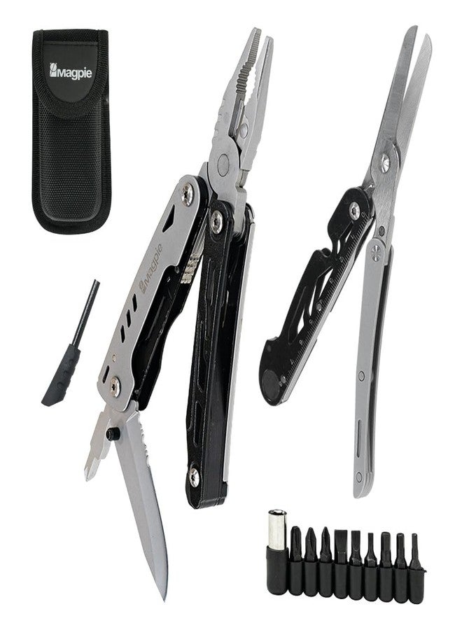 Magpie Pliers Multitool, 24 in 1 Essential Heavy-Duty Multipurpose Tool, Camping Accessories Survival Gear, Birthday Gift for Him Men Husband Son - Image 1