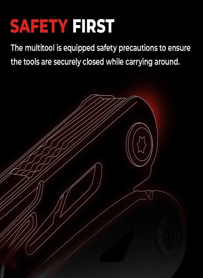 Magpie Pliers Multitool, 24 in 1 Essential Heavy-Duty Multipurpose Tool, Camping Accessories Survival Gear, Birthday Gift for Him Men Husband Son - Image 3