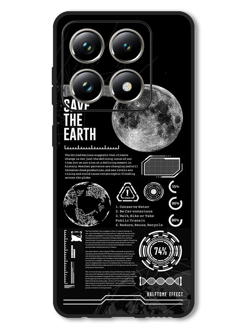 Theodor Case Compatible with Xiaomi 14T Protection Shockproof Bumper Cover Save The Earth - Image 1