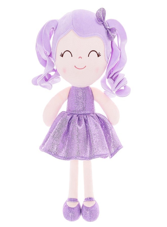 Gloveleya Baby Dolls Soft Snuggly Doll First Baby Girl Gifts Plush Doll with Sparkling Dress Purple 12inches Pearlescent Series - Image 5