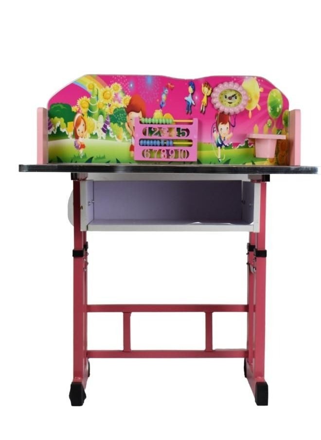 ALSAEED - Education Study Table And Chair With Attached Clock - Image 1