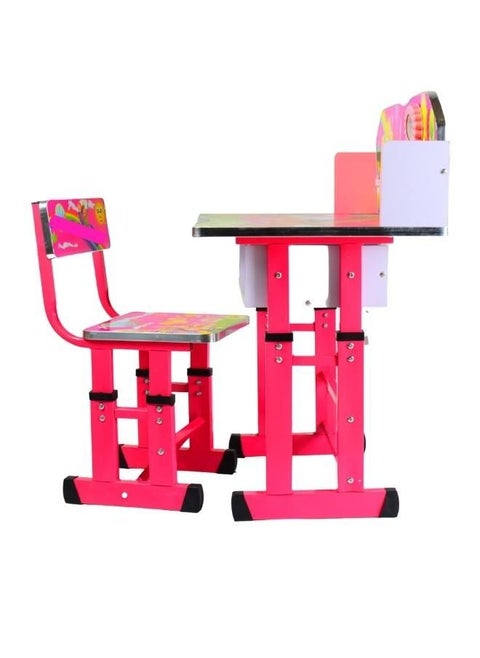 Education Study Table And Chair With Attached Clock
