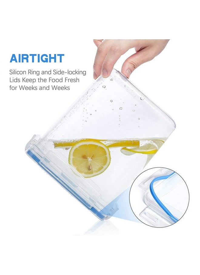 ENTITY Airtight Storage Container Set for Fridge BPA Free Airtight Plastic Container for Kitchen - 1300ml, Transparent (Pack of 10)