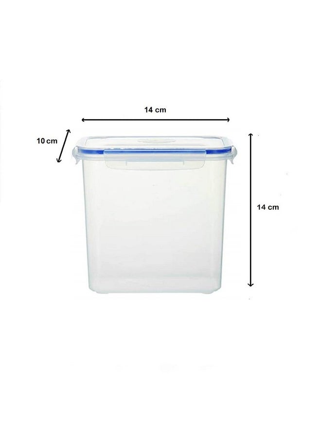 ENTITY Airtight Storage Container Set for Fridge BPA Free Airtight Plastic Container for Kitchen - 1300ml, Transparent (Pack of 10)