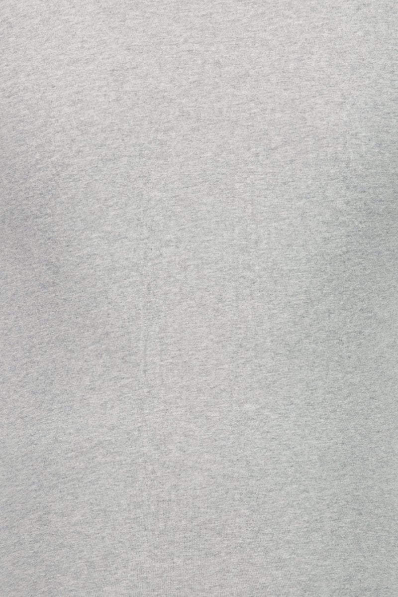 YOTO Men Crew Neck Graphic Print Short Sleeve T-Shirt, Grey - Image 2