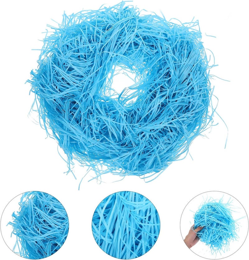 GETAJGHSD Blue Crinkle Paper Shredded Filler 200g Pack, Multi-use Packing Box Filling Shreds for Basket Decoration and Protective Stuffing - Image 5