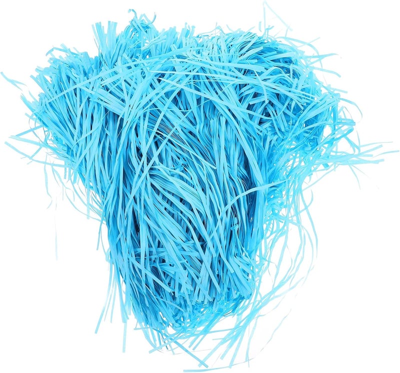 GETAJGHSD Blue Crinkle Paper Shredded Filler 200g Pack, Multi-use Packing Box Filling Shreds for Basket Decoration and Protective Stuffing - Image 1