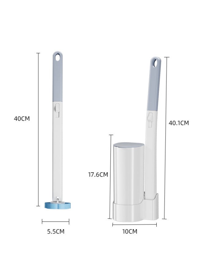 Disposable Plastic Toilet Brush with Wall-mounted, Throwaway Replacement Heads for Thorough, Convenient Cleaning - Image 4