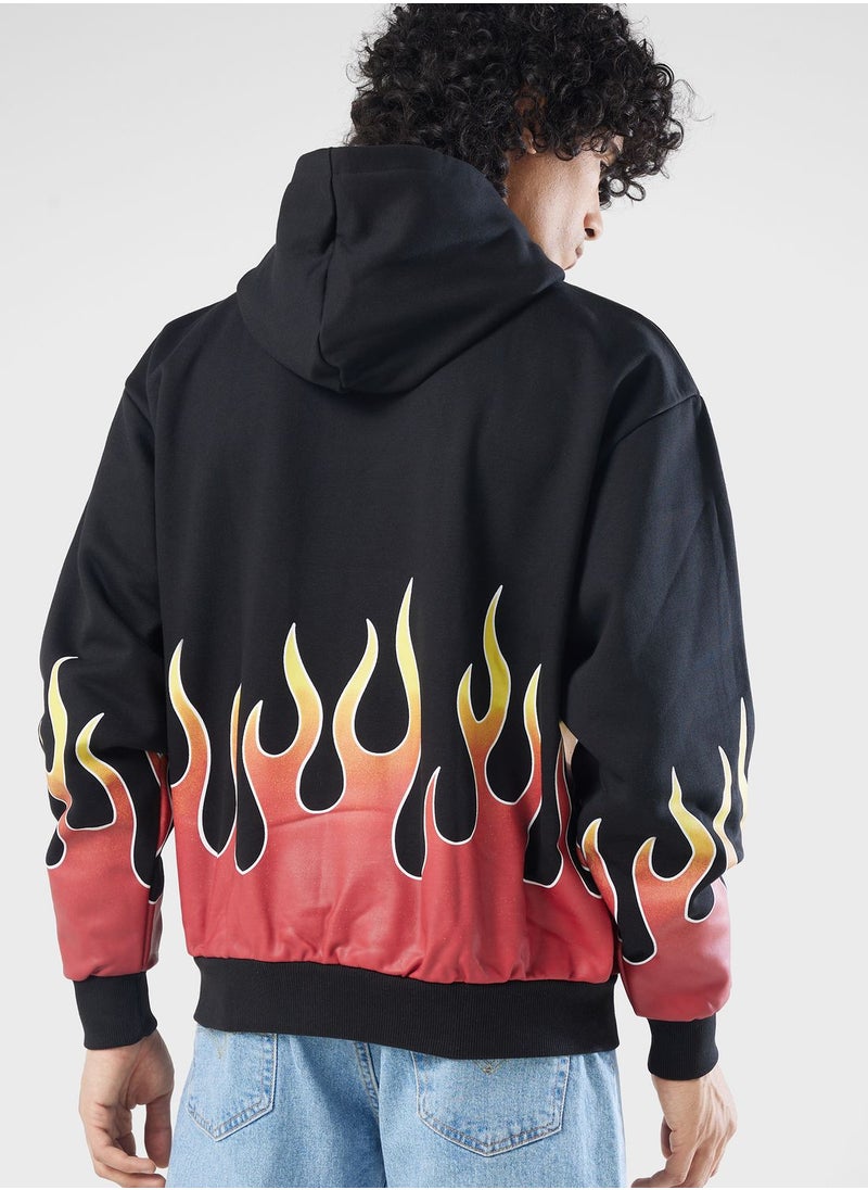 Karl Kani - Small Signature Flame Hoodie - Image 1