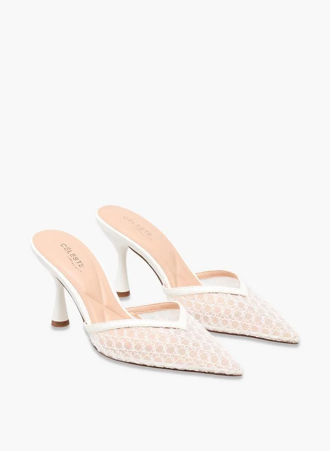 Celeste Women Mesh Stiletto Heel Shoes