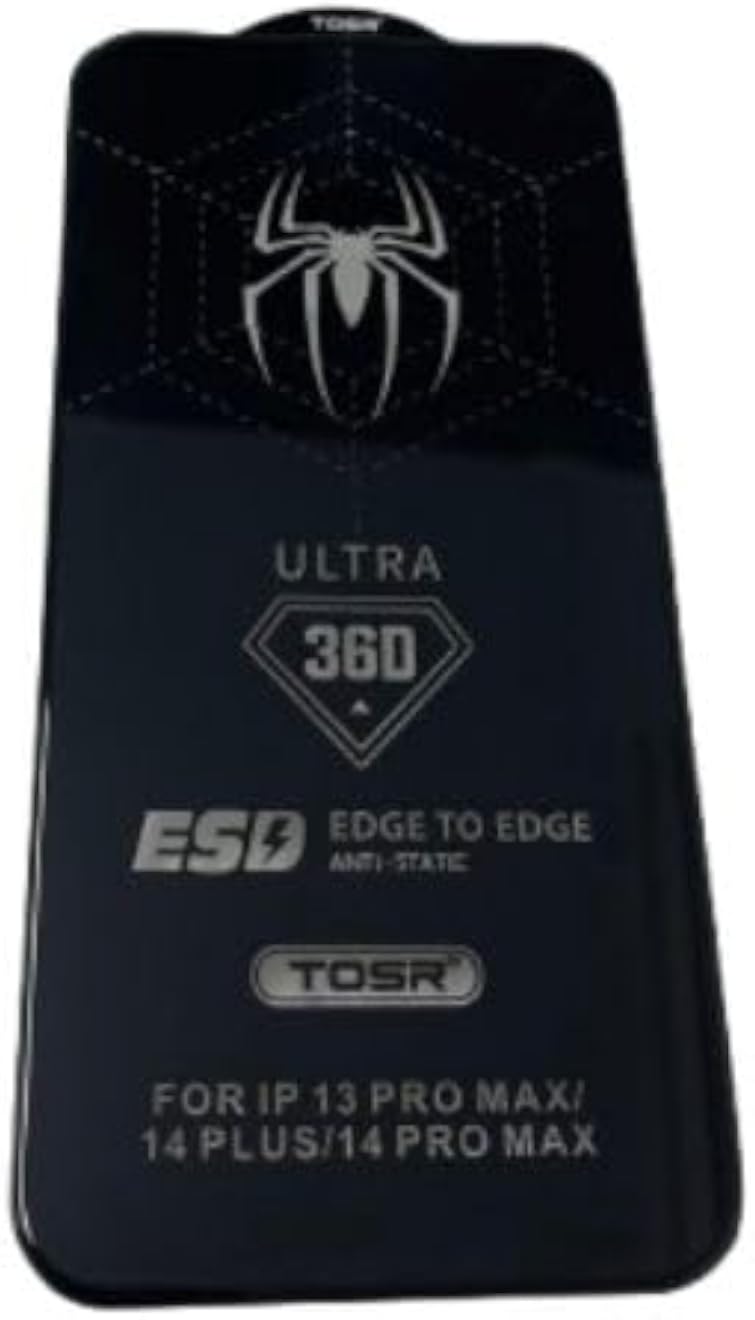 Ultra 36D Black Edges Full Coverage Screen Protector With Anti-static And Scratch Resistant Design Compatible For iPhone 14 PRO - Clear Black