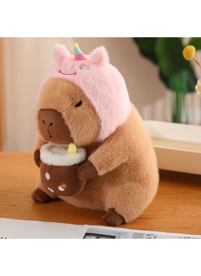 Adorable Orange Grapefruit Backpack Capybara Otter Plush Doll Toy Claw Machine Doll Gift Super Soft Short Plush Filling Customizable-Color:avocado-Height:40cm