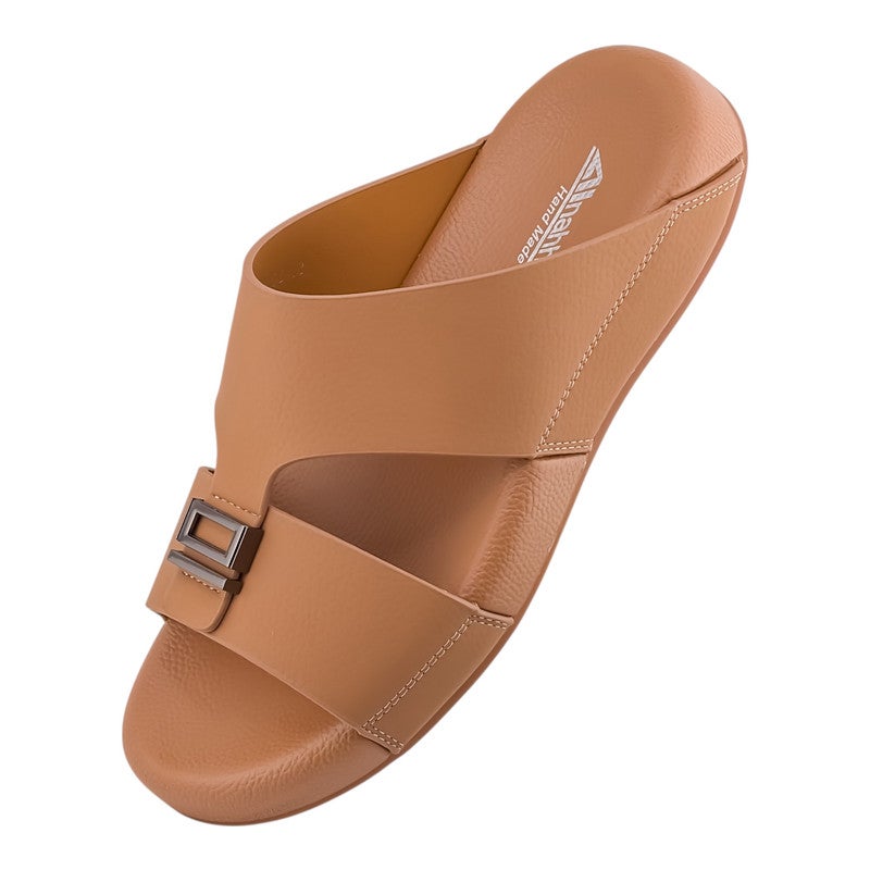 إيت صندل عربي يدوي الصنع للرجال من AET | شبشب رجالي خارجي | شبشب مفتوح من الأمام للاستخدام اليومي | جلد عربي أصلي مع ابزيم| تصميم عربي جديد | نعل داخلي مطابق للون| مريح وخفيف الوزن - Image 3