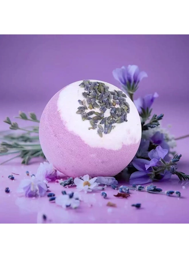 JAYATO Relaxing Spa Treatment Package of Gift Items for Ladies, Women, Girls - Birthday Celebration Creative Festival Gift - 20OZ Tumbler Caffee Cup with Handmade Soap, 40Z Scented Candle, Bath Bomb, Flower Scented Soap, Bath Salt, Slid Headband, Gift Card an d Gift Box, Purple - Image 5