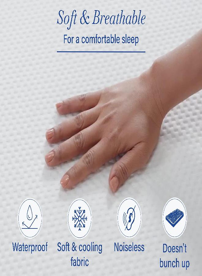 California Design Den California Design Den Premium Waterproof Mattress Protector for California King Size Bed - Soft, Cooling, Noiseless, Machine Washable, Fitted Mattress Cover with Deep Pockets to Fit 8-20 inch Mattress - Image 2