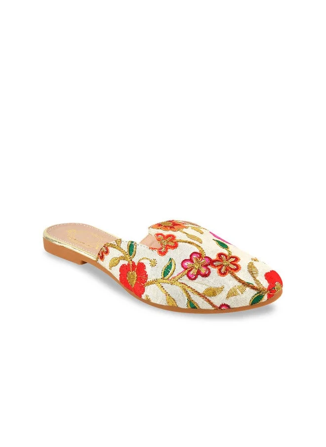 شوتوبيا Shoetopia Women Embroidered Suede Ethnic Mules