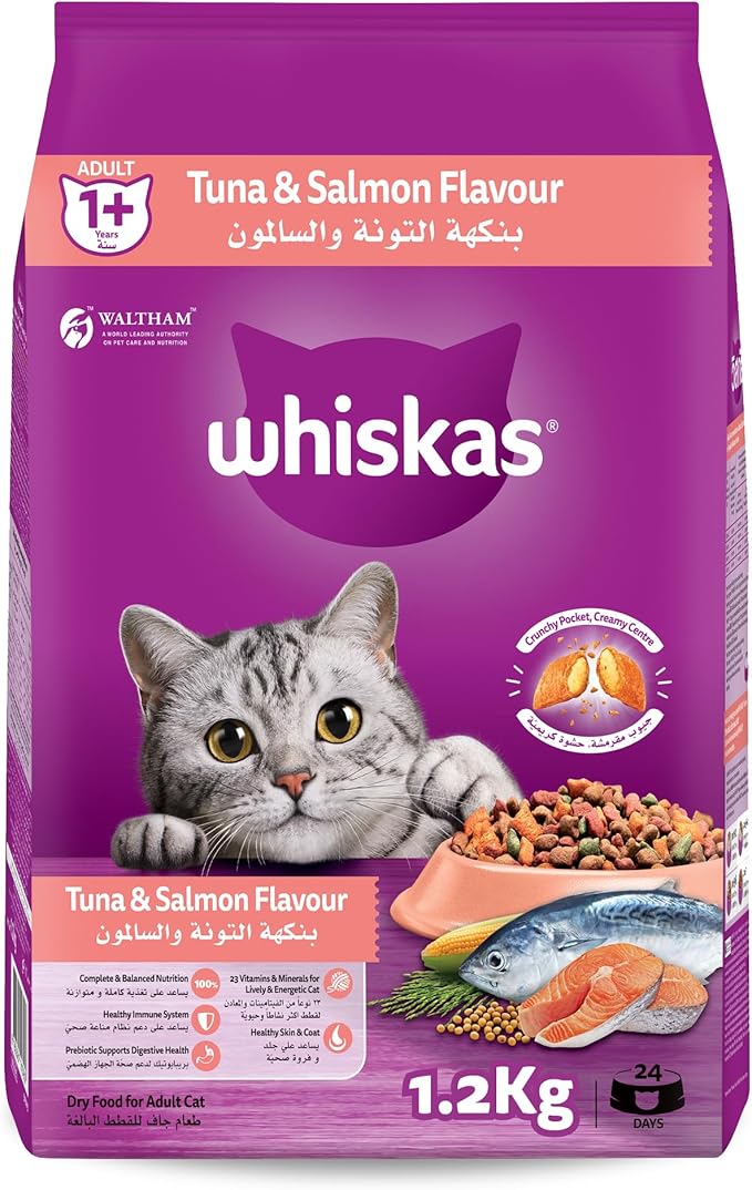 Whiskas Adult Cat - Tuna & Salmon - 1.2kg - Image 1