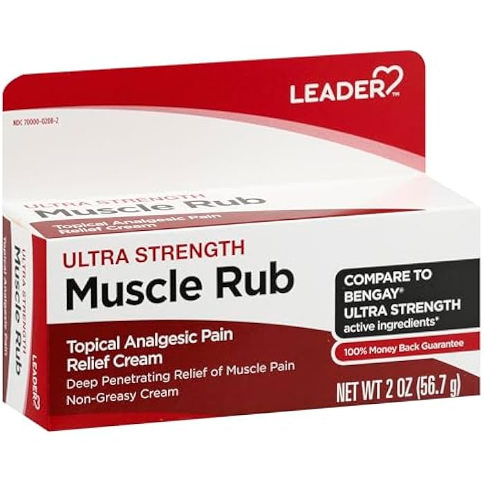 Leader Muscle Rub - Fast-Acting, Deep Penetrating Relief for Sore Muscles and Joints, Minor Arthritis and Back Pain Relief, Non-Greasy Formula Topical Analgesic, Camphor, Menthol & Methyl Salicylate - Image 1