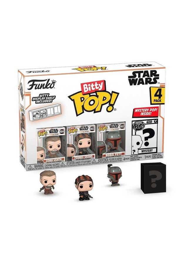 Funko Bitty POP! Mandalorian - 4 Pack - Cobb Vanth, Bitty POP! Fennec Shand, Bitty POP! Boba Fett, and a Mystery Bitty POP! Figure and A Surprise Mystery Mini Figure - 0.9 Inch (2.2 Cm) - Image 1
