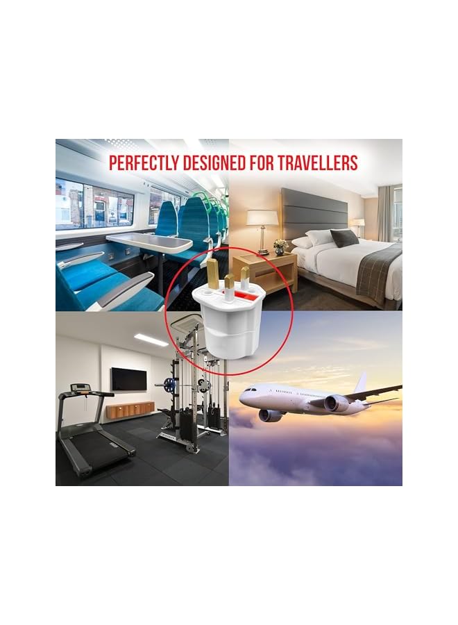 promass 6 Pack European to UK Plug Adaptor- EU to UK Mains Plugs Travel Adapter for Electronic Devices - Type C to G 2 Pin to 3 Pin Adapter Plug UK - Image 3