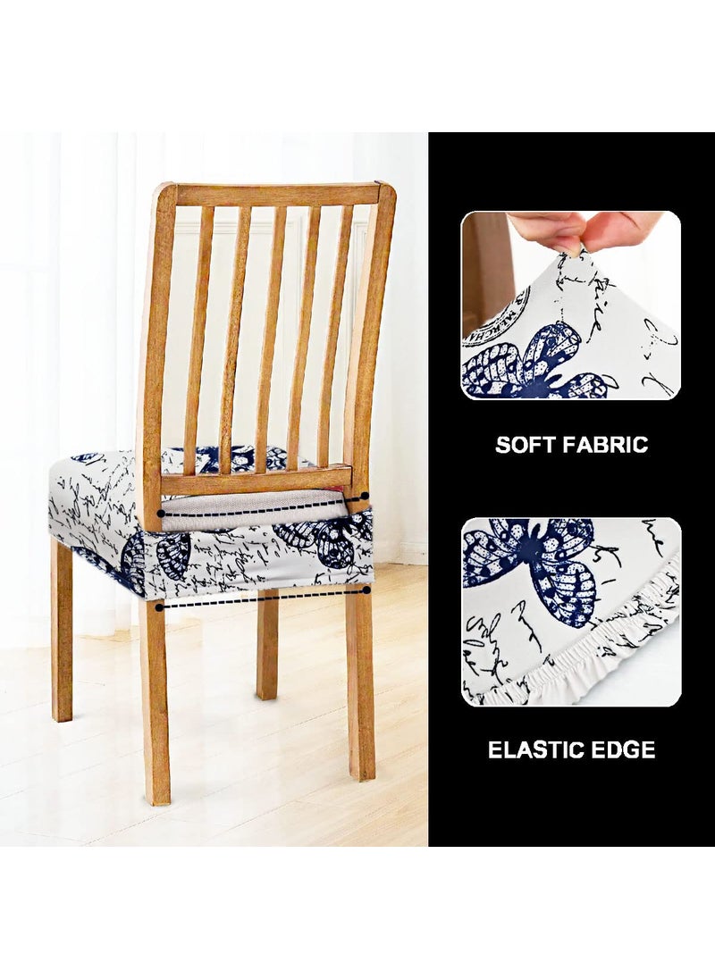 AMAZE ATTIRES AMAZE ATTIRES Universal Size Dining Chair Seat Cover Set of 6 Seater pcs are Easily Washable Strechable and Comfortable for Dining Room Home Decor Slip Cover Butterfly  - Image 5
