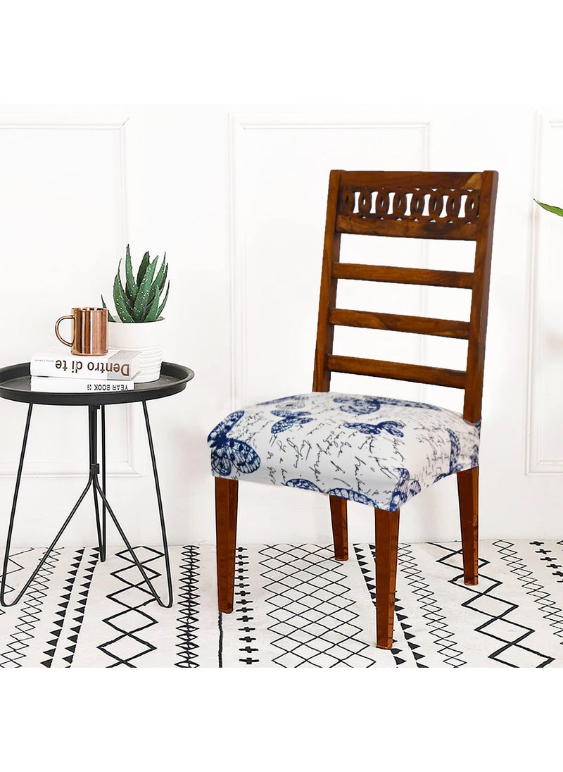 AMAZE ATTIRES AMAZE ATTIRES Universal Size Dining Chair Seat Cover Set of 6 Seater pcs are Easily Washable Strechable and Comfortable for Dining Room Home Decor Slip Cover Butterfly  - Image 2
