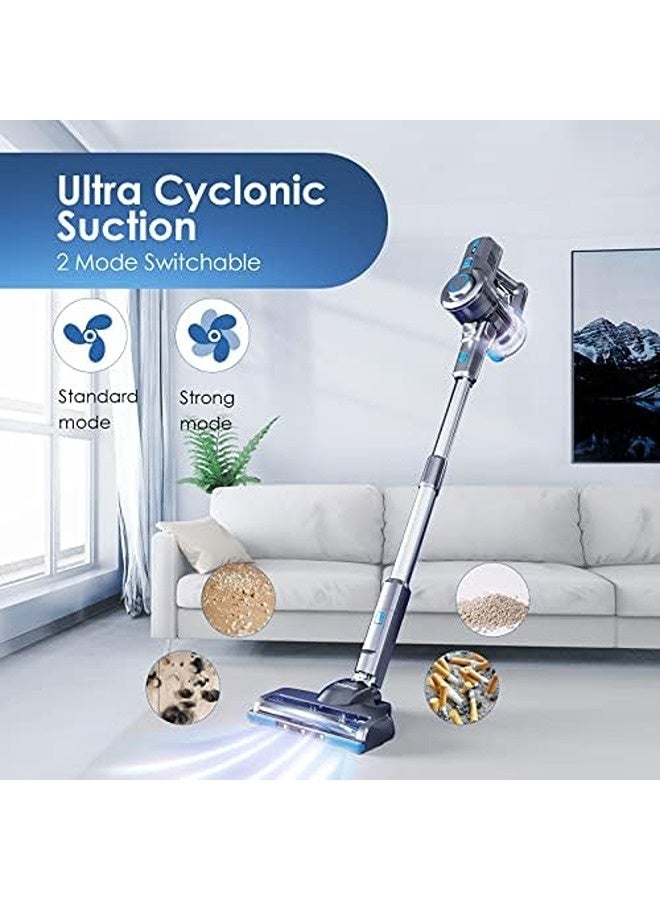Oraimo Cordless Stick Vacuum Cleaner – 6-in-1 Lightweight Design, 35-Min Runtime, Detachable Battery, Self-Standing, LED Floor Head, Powerful Suction for Hardwood, Carpet, Marble & Tile - Image 3