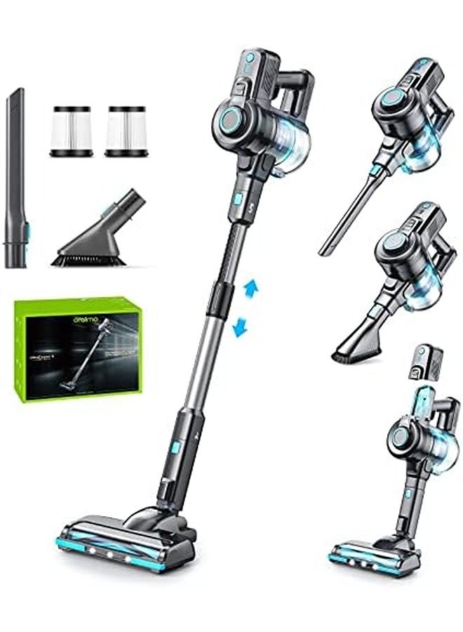 Oraimo Cordless Stick Vacuum Cleaner – 6-in-1 Lightweight Design, 35-Min Runtime, Detachable Battery, Self-Standing, LED Floor Head, Powerful Suction for Hardwood, Carpet, Marble & Tile - Image 1