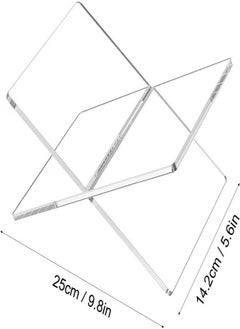ELFSA Acrylic Book Stand, Functional Clear Extra Thick Acrylic Book Display Stand, Book Stand for Reading, Book Holder for Open and Closed Books  - Image 4