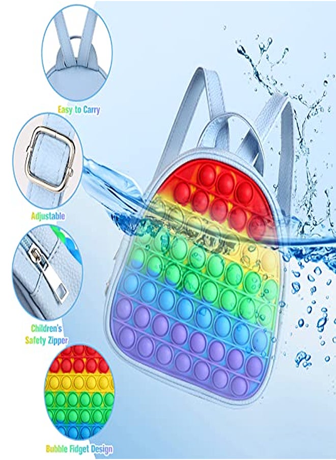 Generic TRICIA Pop Purse Fidget Backpack Rainbow Silicone Popper Backpack Birthday for Girls Women  - Image 1