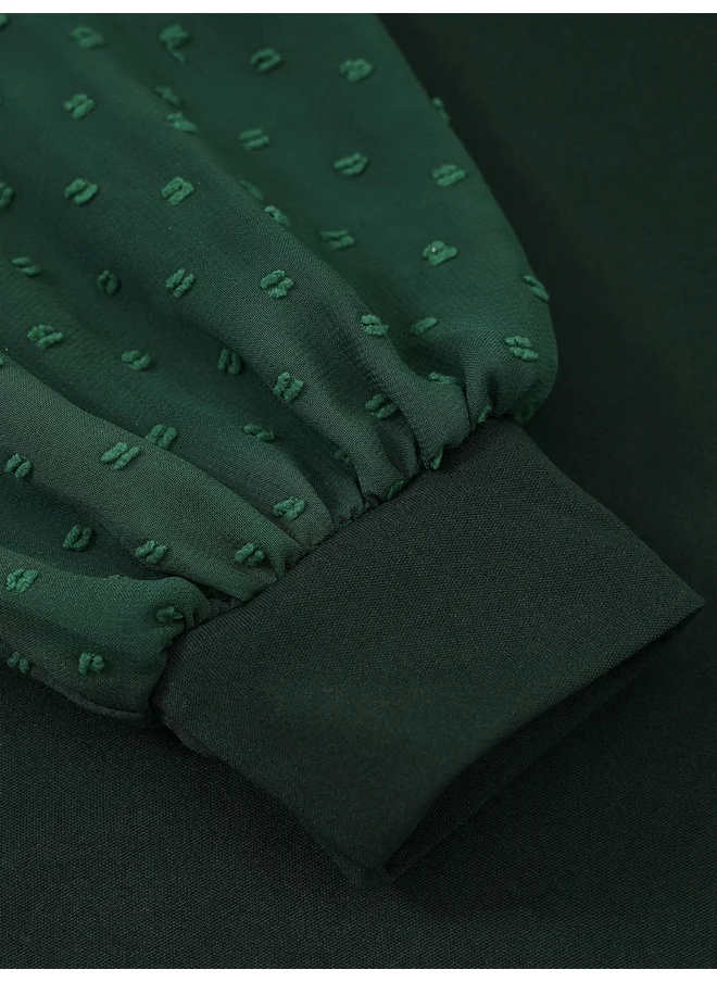 Take Two Take Two Solid Green A-Line Knee-Length Dress