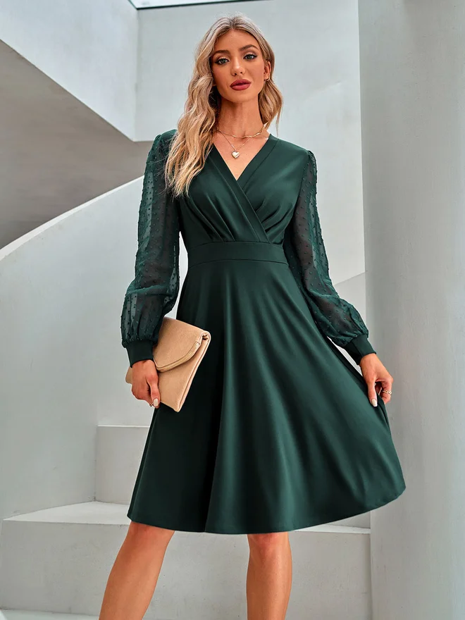 Take Two Emerald A-Line Dress