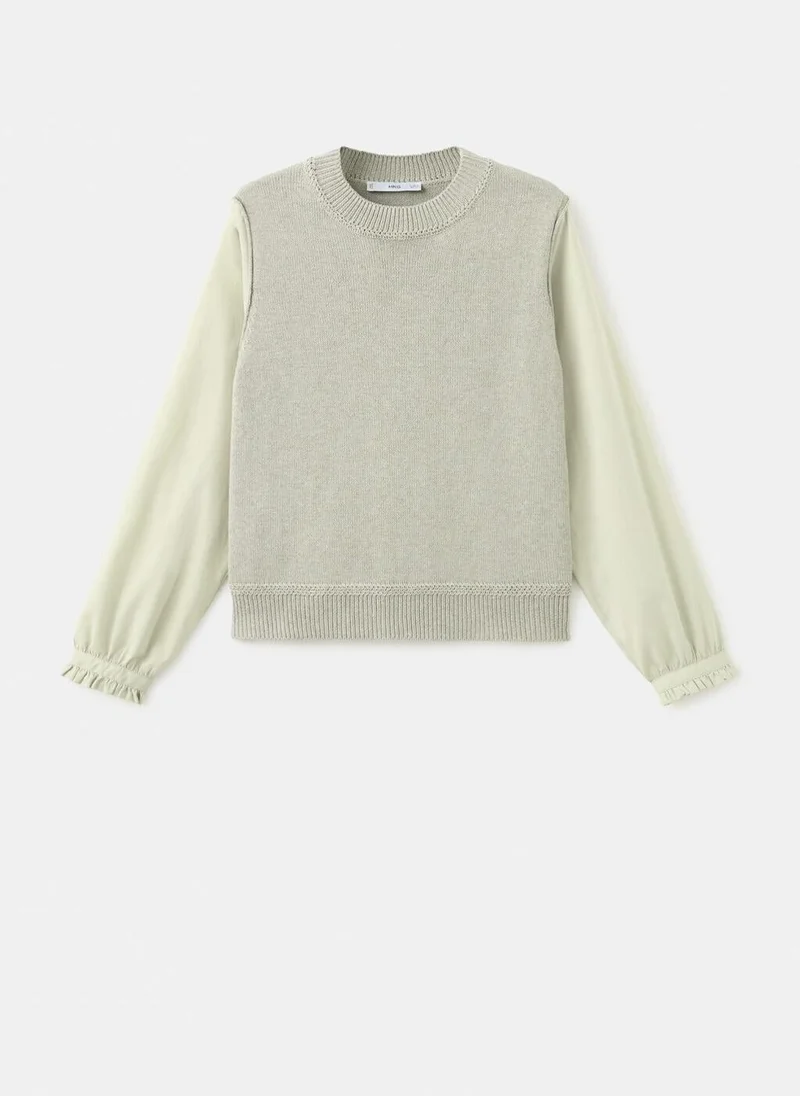 مانجو Combined knitted sweater