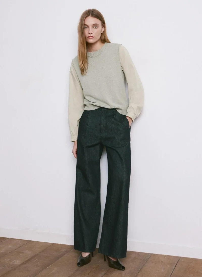 مانجو Combined knitted sweater