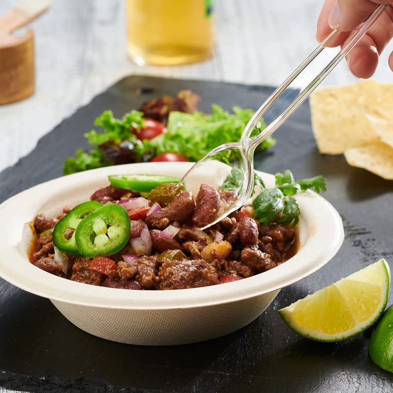 GUSTO [100 Pack] Heavy Duty Disposable Clear Plastic Spoons - Plastic Silverware, Basic Cutlery for Parties, Events, and Everyday Use (Formerly Comfy Package) - Image 3