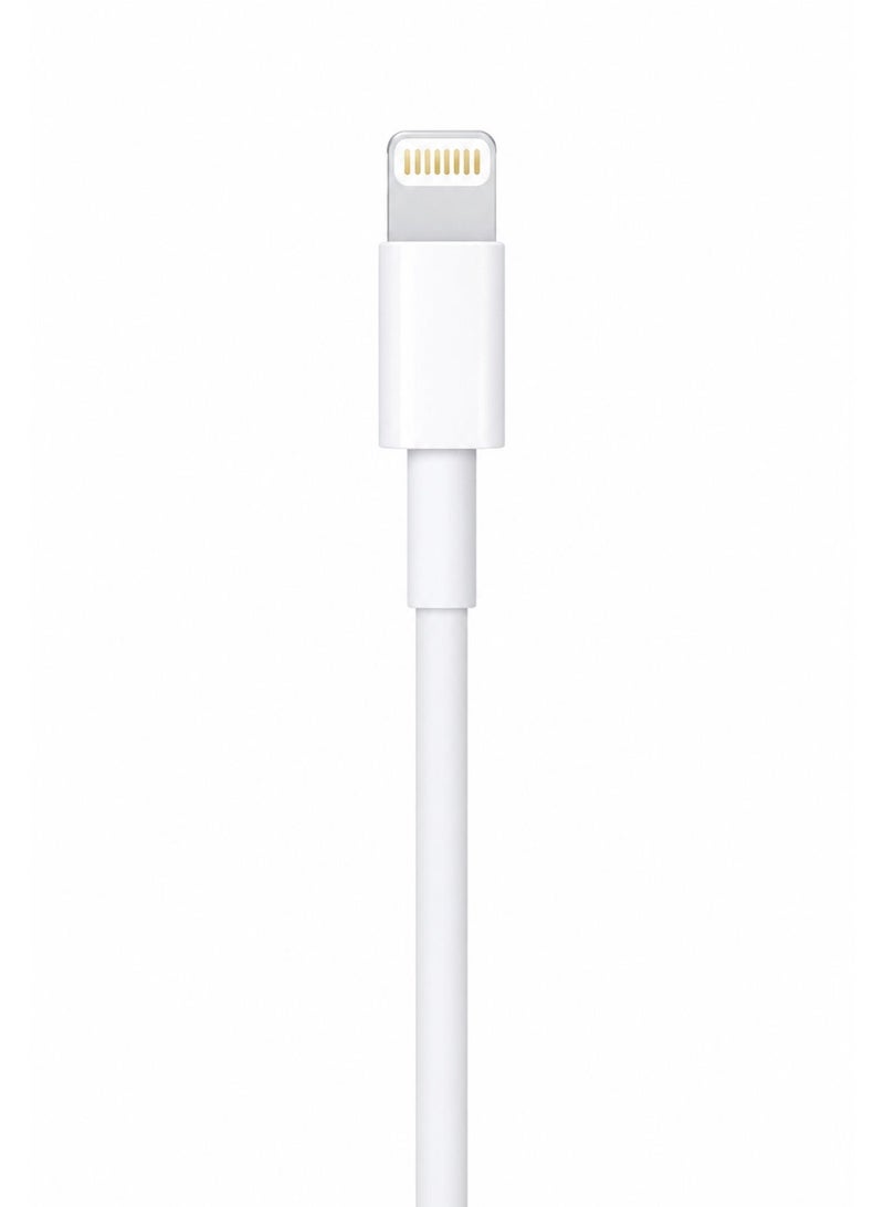 كابل لايتننج إلى USB بطول 1 متر – شحن سريع ونقل بيانات – متوافق مع iPhone و iPad – لون أبيض - Image 4