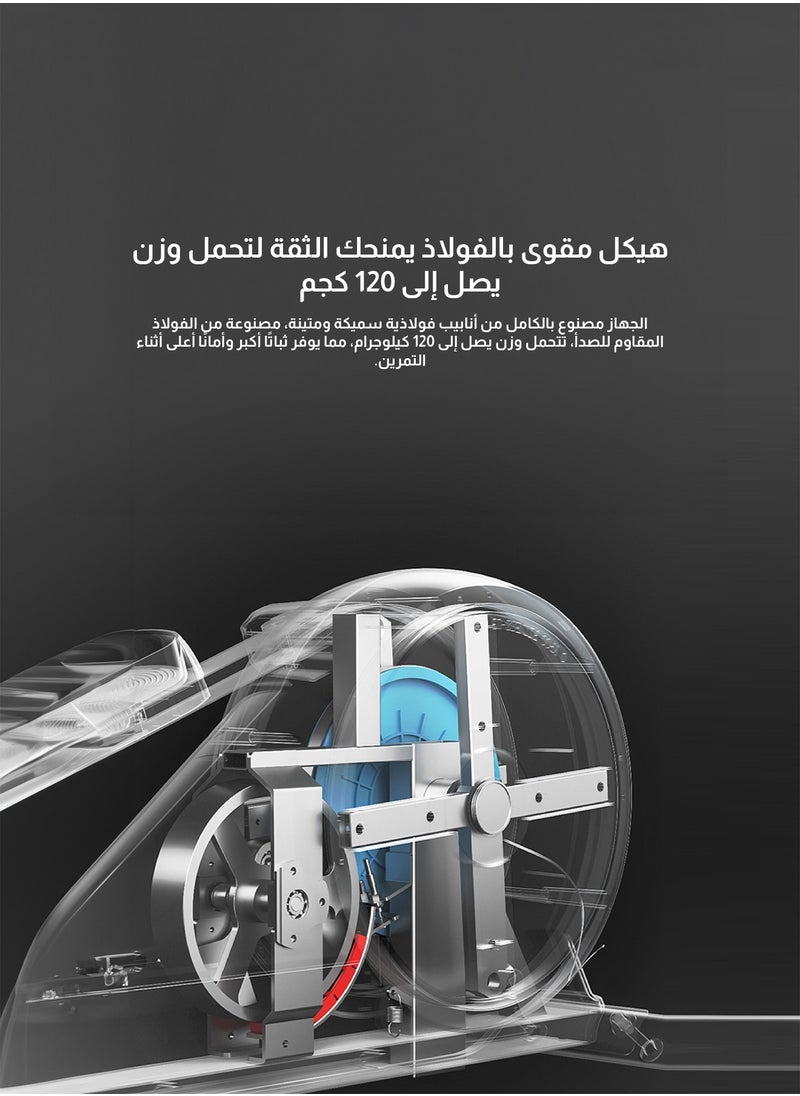 LMU-5100 Elliptical Exercise Machine for Home with Hyper-Quiet Magnetic Driving System, 16 Resistance Levels, 120KG Loading Capacity