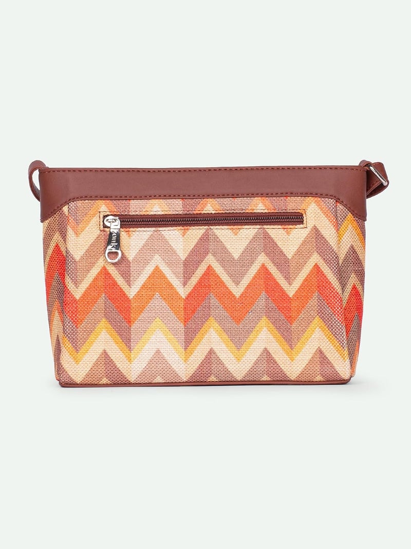 ZOUK حقيبة هارموني متقاطعة من الجلد النباتي المطبوعة مع حزام قابل للتعديل للنساء والفتيات - Image 5