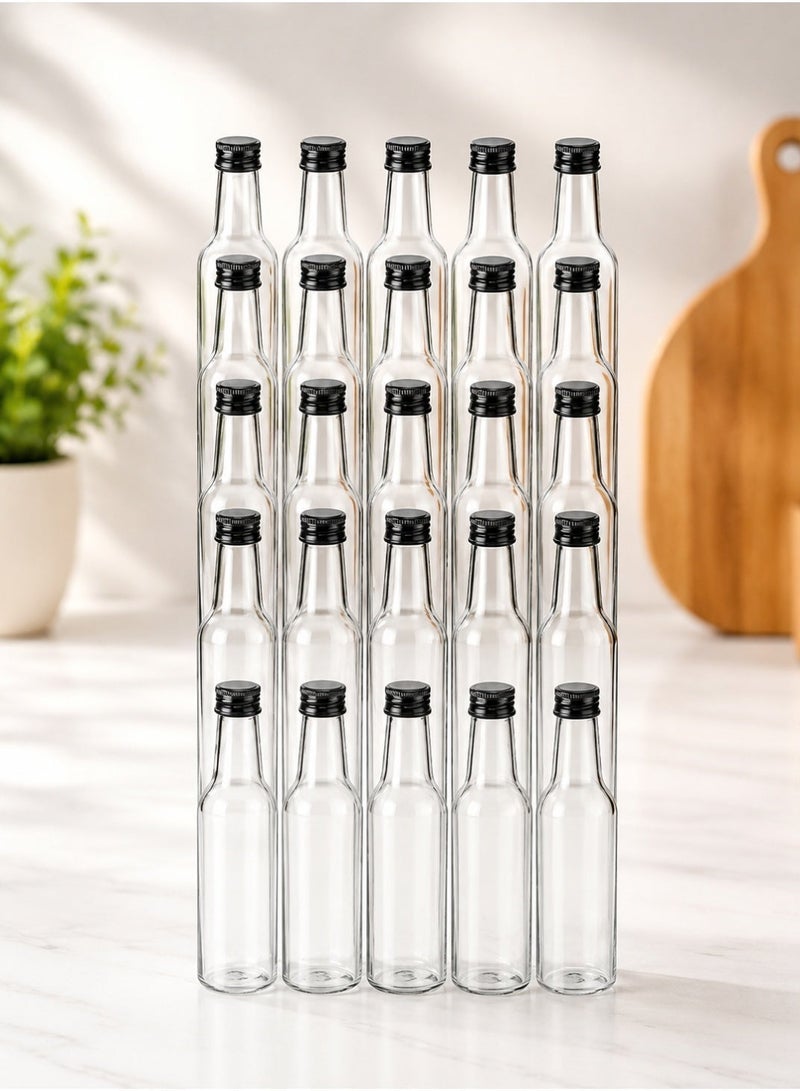 vsell24 25pcs 250ml Empty Plastic Bottles with Leak-Proof Black Screw Caps – Durable & BPA-Free - Image 2