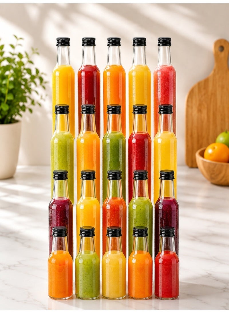 vsell24 25pcs 250ml Empty Plastic Bottles with Leak-Proof Black Screw Caps – Durable & BPA-Free - Image 3