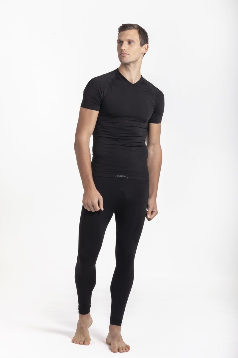 Oil Company Thermal Underwear Top Short Sleeve V Neck Unisex PP Seamless Level II OCP007  - Image 2