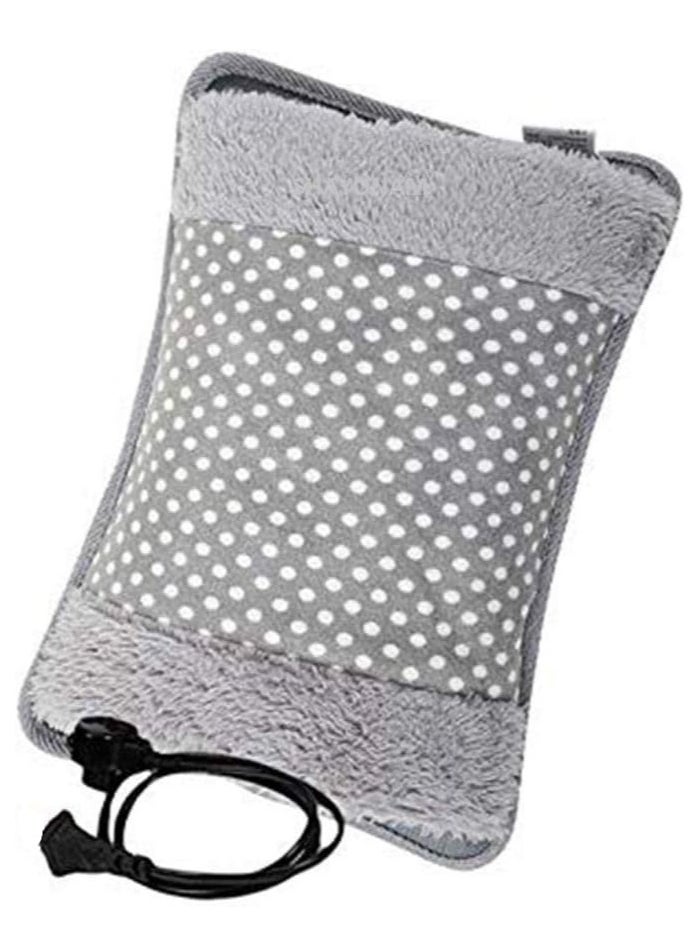 RATSAW - Heating Bag Water Bags for Pain Relief Pad Heat Pouch Hot Water Bottle Bag Electric Hot Water Bag Heating Pad with Gel Velvet Grey - Image 1