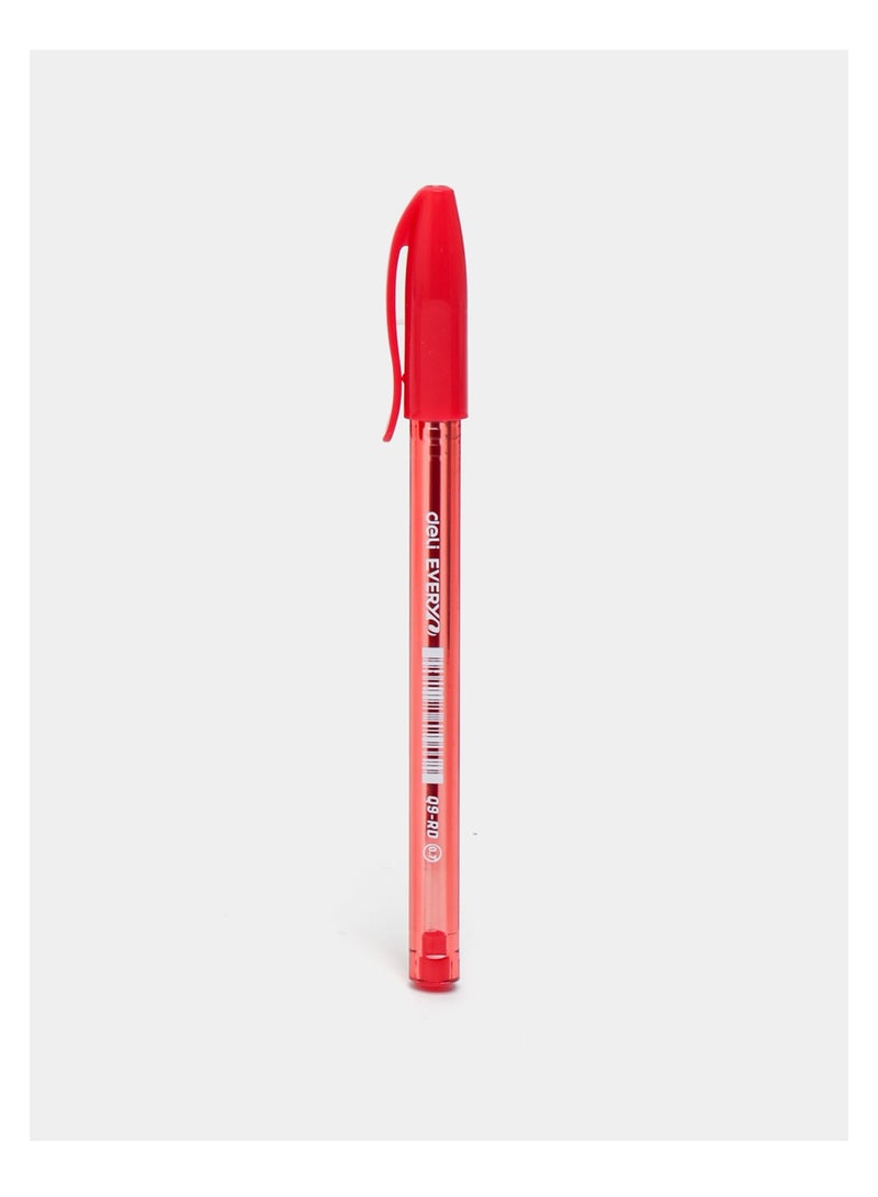 Deli 50-Piece Every Ballpoint Pen 0.7mm Tip Red Ink - Image 2