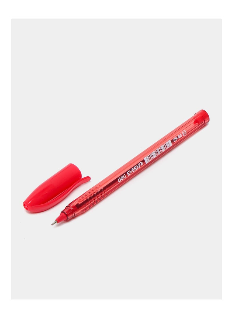 Deli 50-Piece Every Ballpoint Pen 0.7mm Tip Red Ink - Image 4