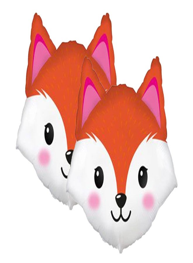 Artisan Owl Set of 2 Fox Head 25" Foil Party Balloons - Image 1