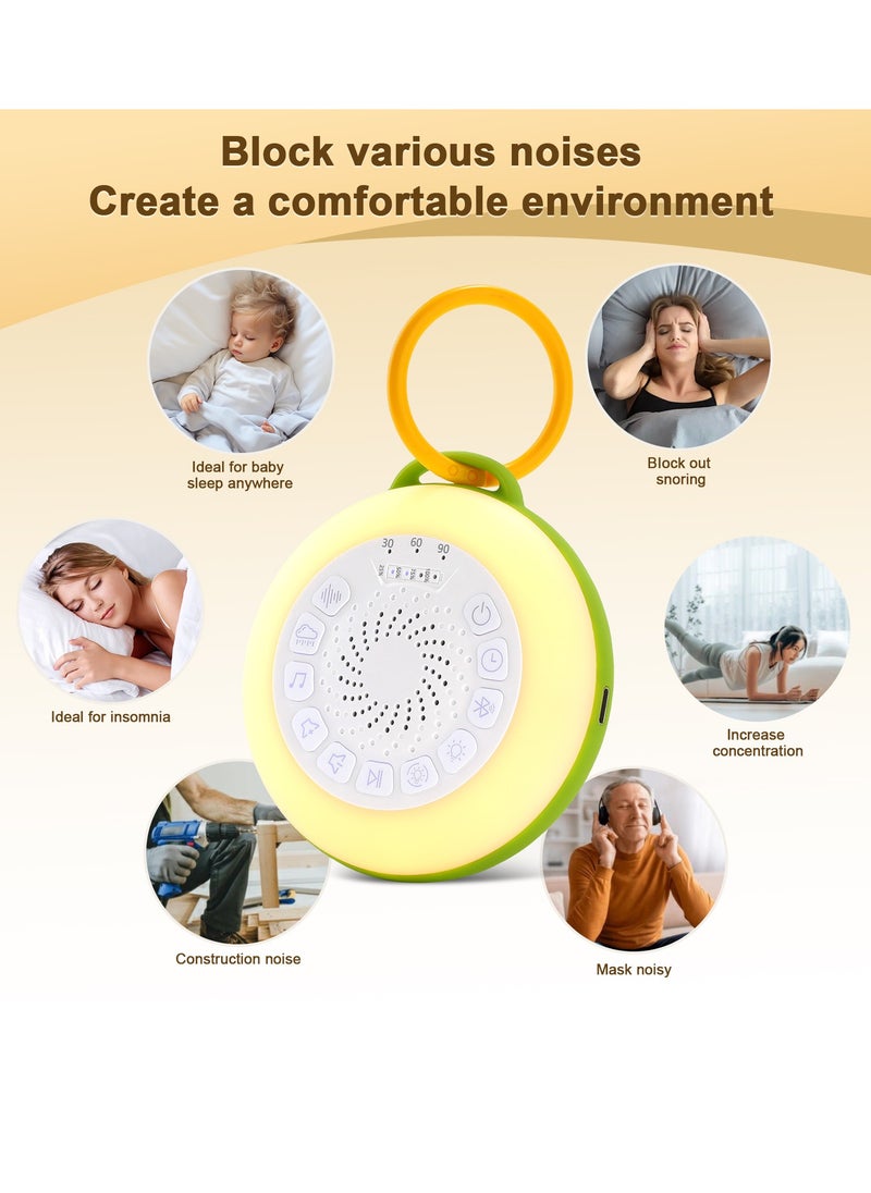 Gonice - Portable Sound Machine with Baby Lullaby, Sleep Aid Device, Soothing Night Light | Adjustable Volume | Hook for Stroller, Bag, Car Seat, Lightweight and Compact - Image 1
