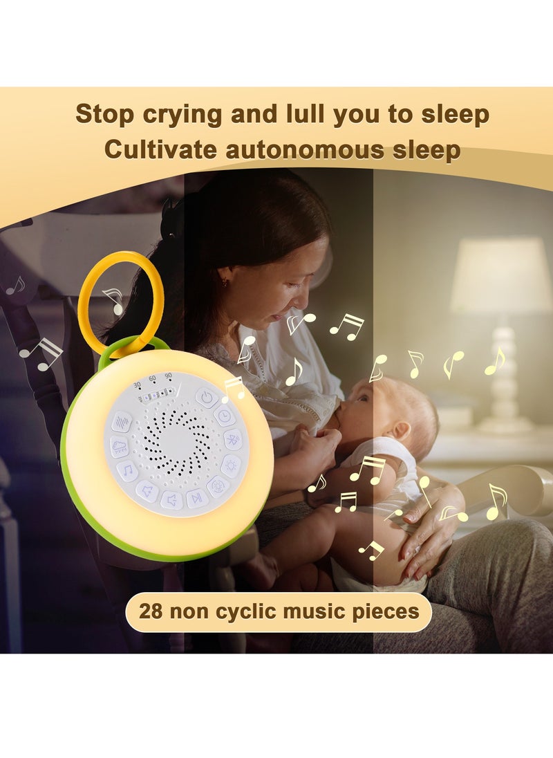 Gonice - Portable Sound Machine with Baby Lullaby, Sleep Aid Device, Soothing Night Light | Adjustable Volume | Hook for Stroller, Bag, Car Seat, Lightweight and Compact - Image 1