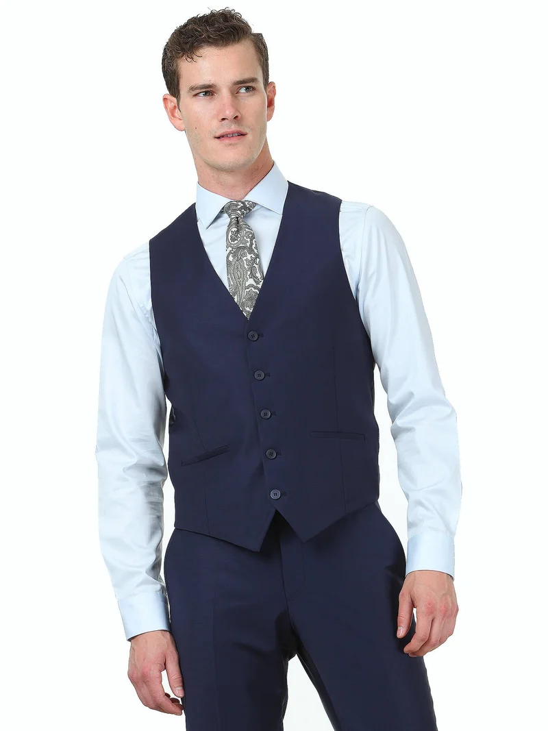 Kip Saks Slim Fit Butterfly Collar Classical Waistcoat